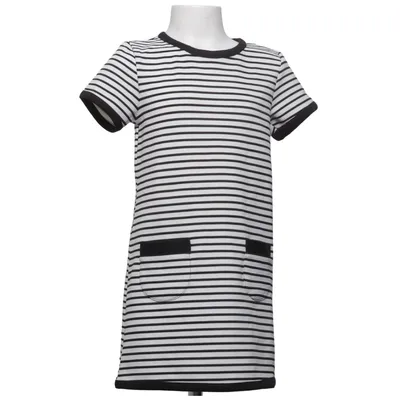 Dress (Black, White) from Young Dimension Elastane, Polyester