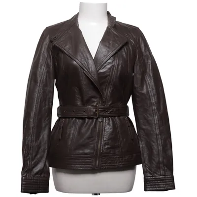 Veste de motard (Marron) de STOCKH LM Cuir, Polyester, Viscose