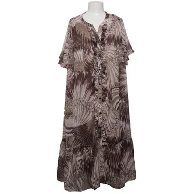 Dress (Brown, Beige) from Zhenzi Polyester, Viscose