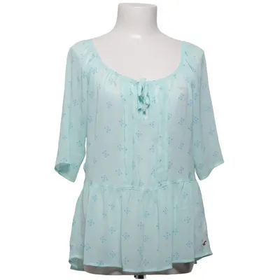 Blouse (Blue, Green) from Hollister Polyester