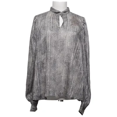 Bluse (Hvid, Sort) fra And Camicie Metallfiber, Polyester