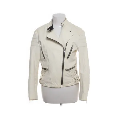 Bikerjacka (Vit, Svart) från Rika Nylon, Skinn