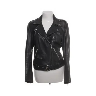 Leren jack (Zwart) van Crocker Leer, Polyester