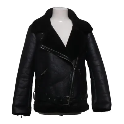 Shearling jas (Zwart) van AFTF Basic Polyester, Polyurethaan