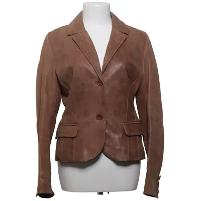 Blazer en cuir (Marron) de Hollies Coton, Polyester