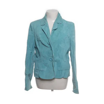 Läderkavaj (Turkos) från Marco Pecci Mocka, Polyester, Skinn