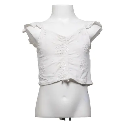 Crop top (Blanc) de H&M Coton, Élasthane, Polyester