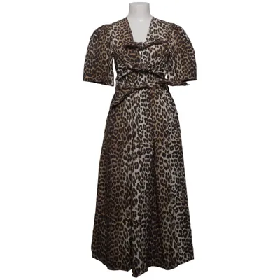 Wickelkleid (Braun, Schwarz, Beige) von Ganni
