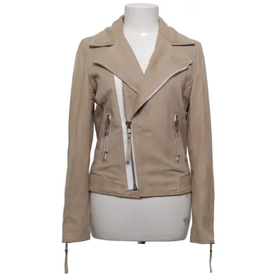 Bikerjacka (Beige) från LXLS Collection Polyester, Mocka