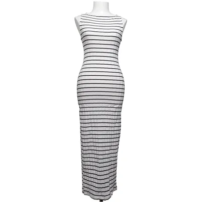 Långklänning (Vit, Svart) från Gina Tricot Bomull, Elastan