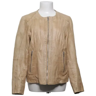 Leren jack (Comfort) van Saki Leer, Polyester