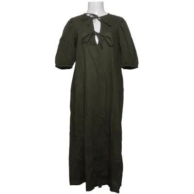 Maxikleid (Grün) von H&M Premium Quality Baumwolle, Leinen
