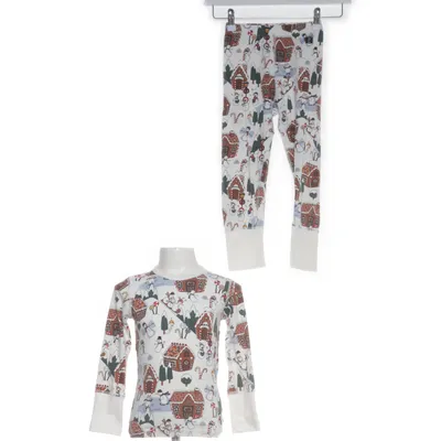 Pyjamas (Vit, Flerfärgad) från Polarn O. Pyret Ekologisk bomull, Elastan