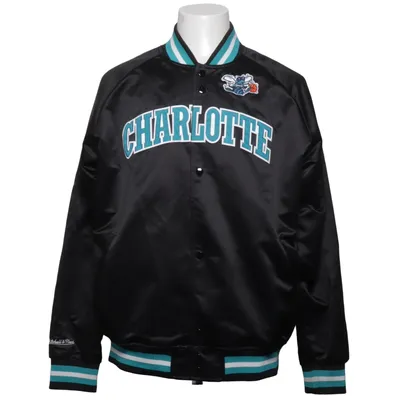 Collegejacke (Schwarz, Türkis) von Hardwood Classics x Mitchell & Ness Baumwolle, Polyester
