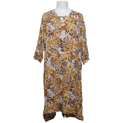 Dress (White, Brown, Yellow) from Aprico Viscose