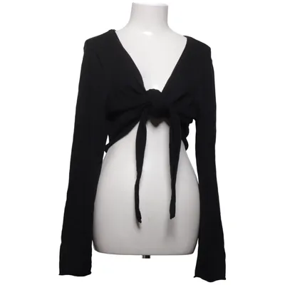 Cardigan cache-cœur (Noir) de Jean Pascale Acrylique, Coton, Polyester