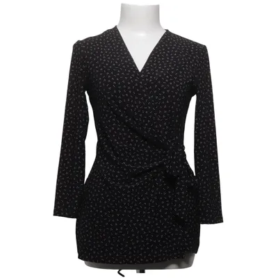 Robe portefeuille (Noir, Blanc) de Anne Klein Élasthane, Polyester
