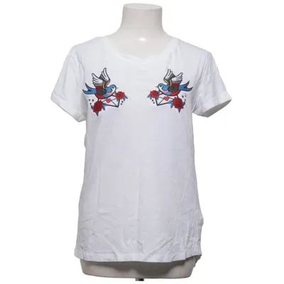 T-shirt (Vit, Flerfärgad) från Cropp Bomull, Polyester