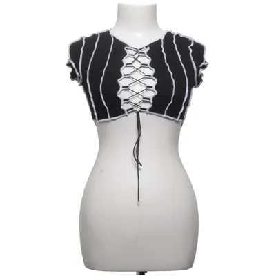 Crop top (Noir) de Divided by H&M Coton, Élasthane