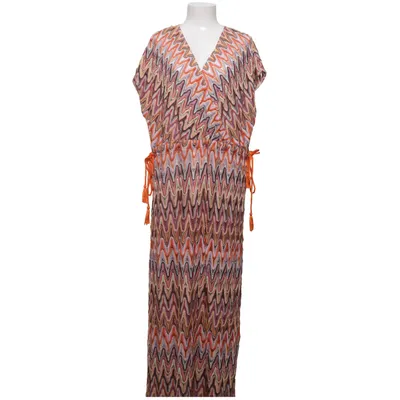 Slå-om-kjole (Orange, Flerfarvet) fra Comma Polyester