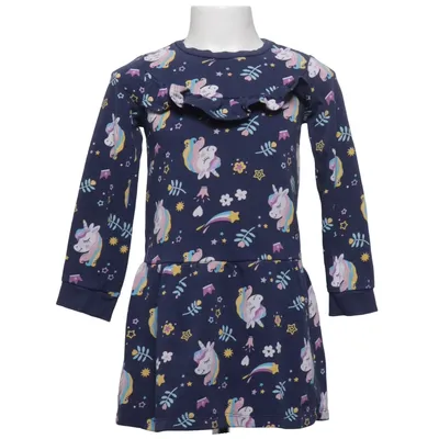 Dress (Blue, Multicolored) from Impidimpi Cotton, Polyester