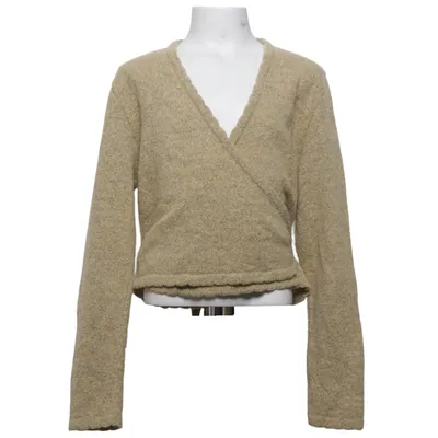 Cardigan cache-cœur (Beige) de Angel Acrylique, Laine de mouton, Polyamide