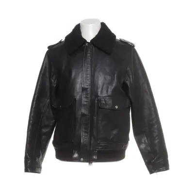 Leren jack (Zwart) van Weekday Polyester, Leer