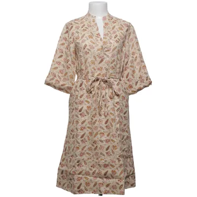 Jurk (Beige, Meerkleurig) van Vanessabruno Katoen, Linnen