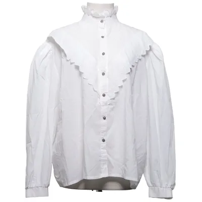Bluse (Hvid) fra Original Alpen Trachten Bomuld, Polyester