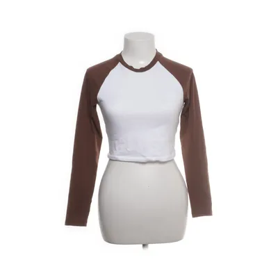 Crop top (Brown, White) from ASOS Design Cotton, Elastane