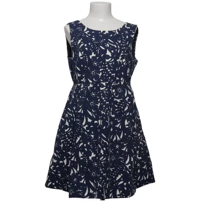 Dress (Blue, White) from Zara Basic Acetate, Cotton