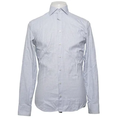Shirt (White, Blue) from La Chemise Cotton