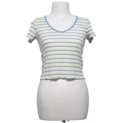 T-shirt (Blue, Yellow, White) from Brave Soul Cotton, Elastane, Polyester