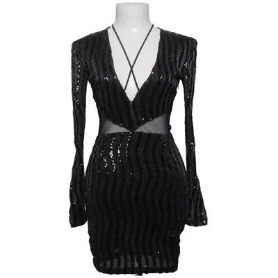 Cocktailjurk (V-Neck Sequin Dress) van Vanessa Moe x NA-KD Polyester