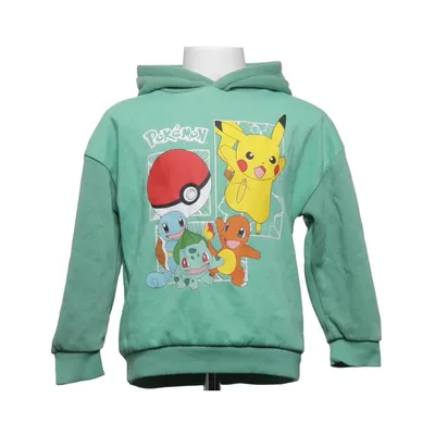Huvtröja (Grön, Flerfärgad) från Pokémon Bomull, Polyester
