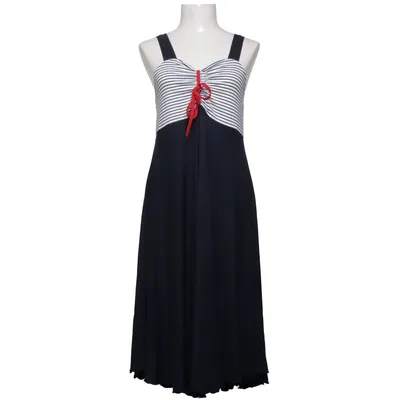 Dress (Blue, White) from Blu Elastane, Viscose