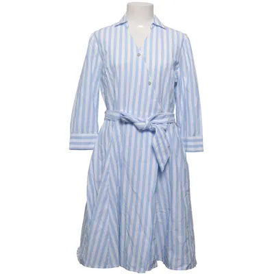 Robe chemise (Bleu, Blanc) de Marie Lund Coton