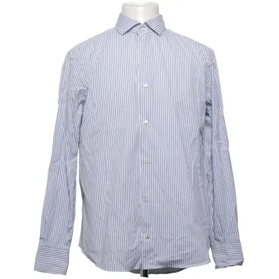 Chemise (Bleu, Blanc) de Eleventy Coton, Élasthane, Polyamide