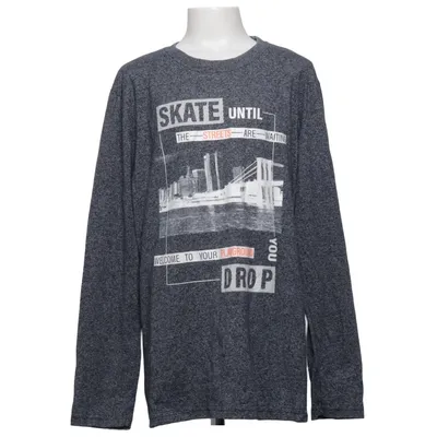 T-shirt à manches longues (Gris) de Yigga Coton, Polyester
