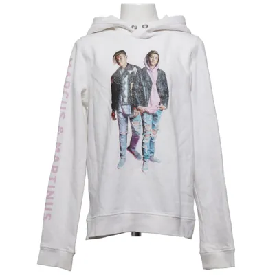 Hættetrøje (Hvid) fra Marcus & Martinus x H&M Bomuld, Polyester