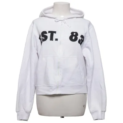 Hoodie (White, Black) from Fire Bird Cotton, Polyester