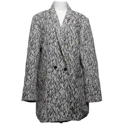 Blazer (Black, White) from Banana Republic Cotton, Elastane, Polyester, Viscose