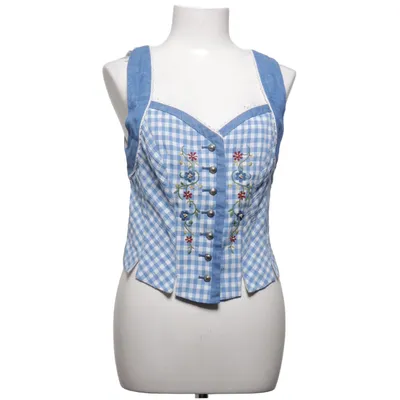 Väst (Blå, Vit) från Perry Bomull, Elastan, Linne, Polyester, Viskos