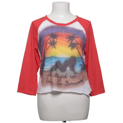 Top (White, Red, Multicolored) from Jaded London Cotton, Polyester