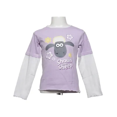 Långärmad t-shirt (Lila, Vit) från Shaun the Sheep Bomull