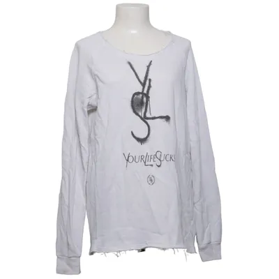 Langærmet t-shirt (Hvid) fra Boom Bap Bomuld, Polyester
