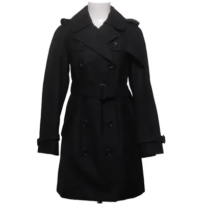 Trenchcoat (Zwart) van Coach Katoen, Cupro, Leer, Polyester