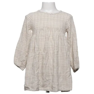 Klänning (Beige, Vit) från Lil' Atelier Linne, Lyocell, Viskos