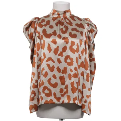 Blouse (Beige, Brown) from Notes du Nord Elastane, Silk