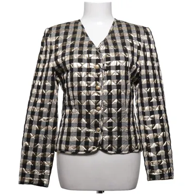 Blazer (Black, Gold) from Cappuccini by Desam Acetate, Acrylic, Polyester